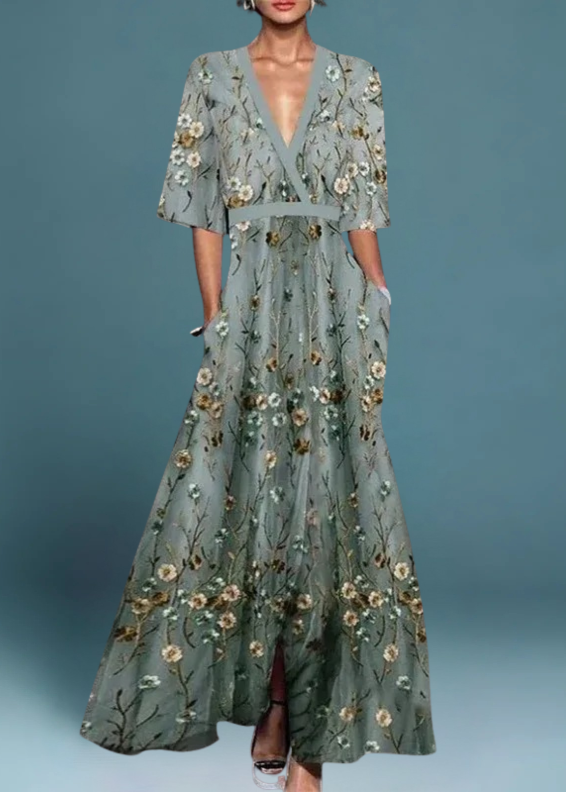 Anaïs - Robe Maxi Fleurie