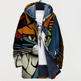 Inès - Creative Cat-Themed Cardigan