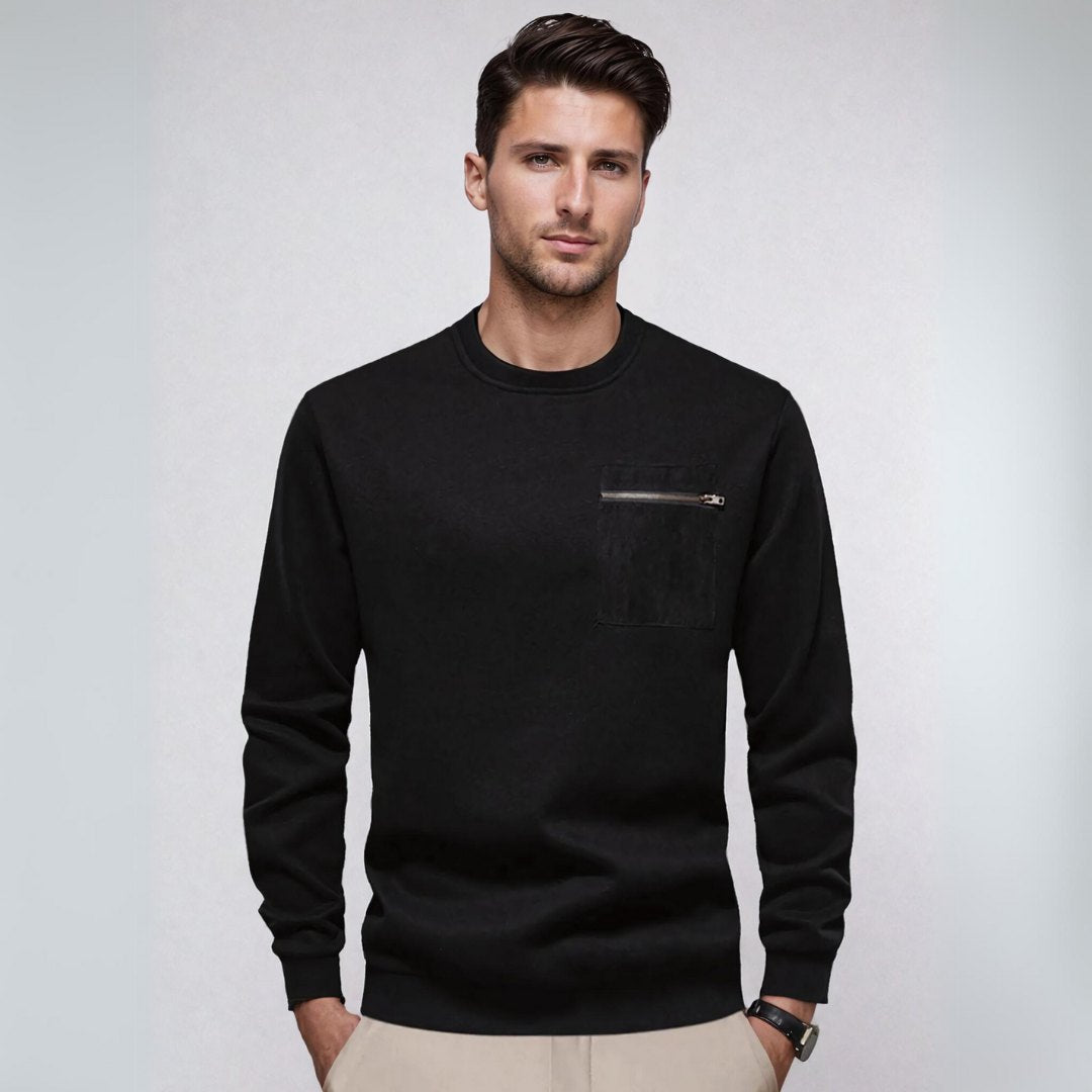 Ronan Stylish Ribbed Sweater - Charlotte & Willow, front view