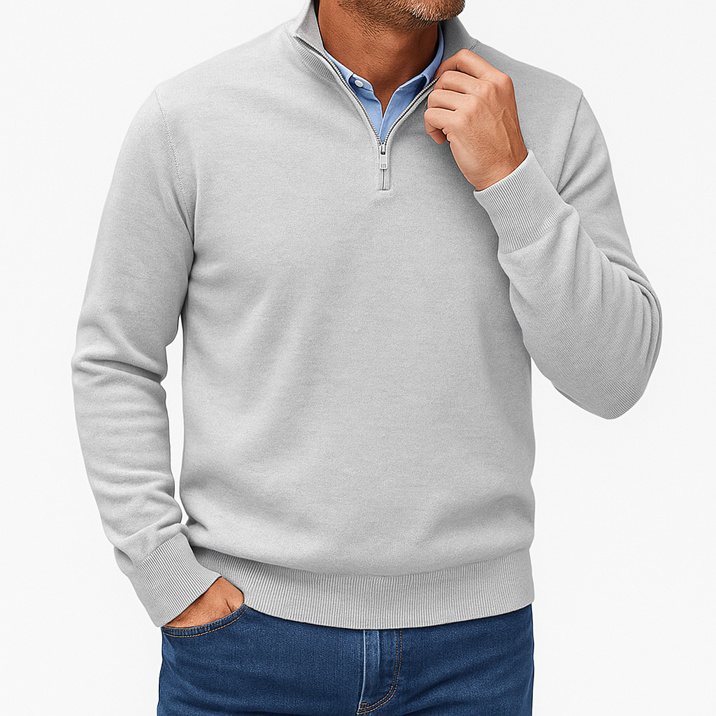Killian Slim Fit Lightweight Sweater - Charlotte & Willow, detail