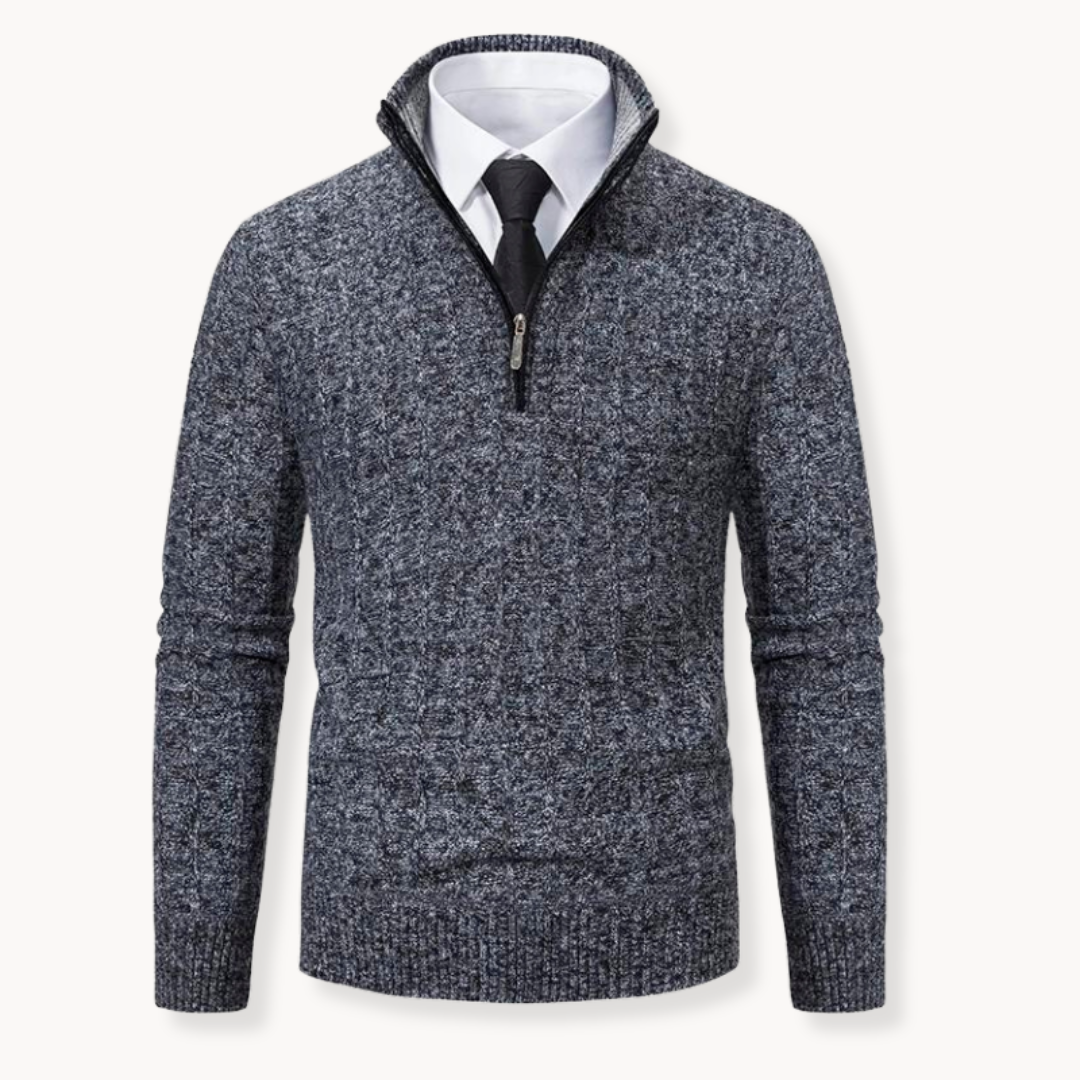 Cian Versatile 1/4 Zip Sweater with Adjustable Fit - Charlotte & Willow, styled look