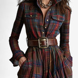 Aria™ | Timeless Checkered Maxi Dress