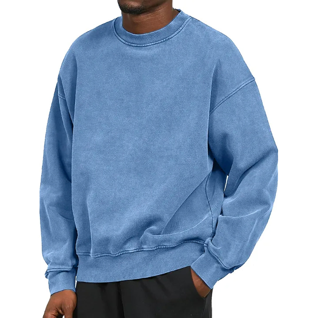 Seán Relaxed Fit Round Neck Sweater - Charlotte & Willow, side view