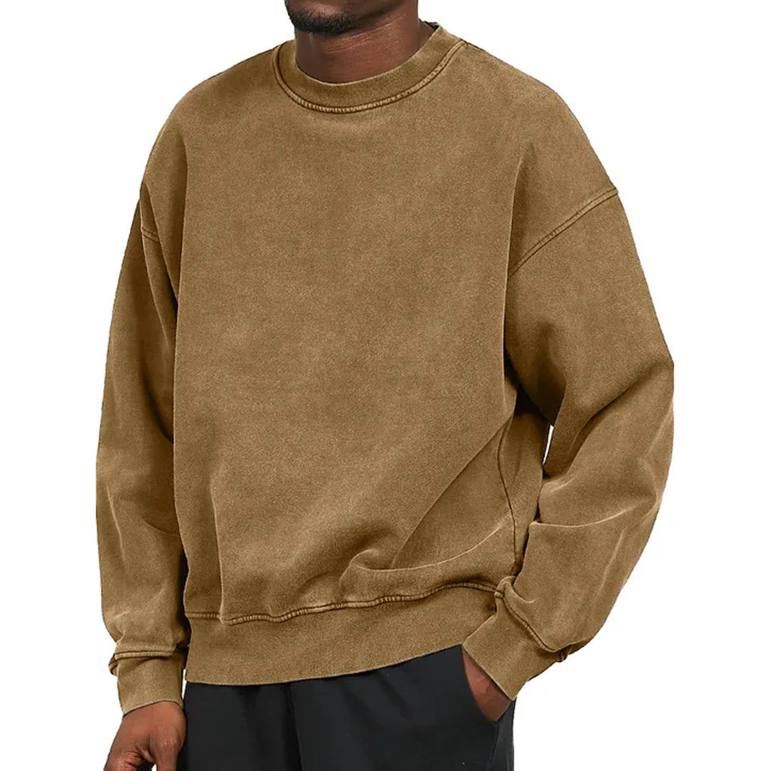 Seán Relaxed Fit Round Neck Sweater - Charlotte & Willow, front view