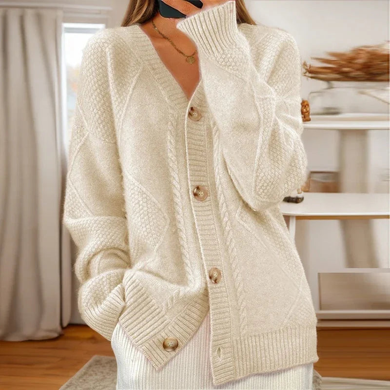Aoibhfhinn - Stylish Oversized Cardigan - Charlotte & Willow, back