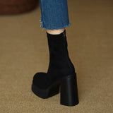 Clara - Contemporary Suede Ankle Boots