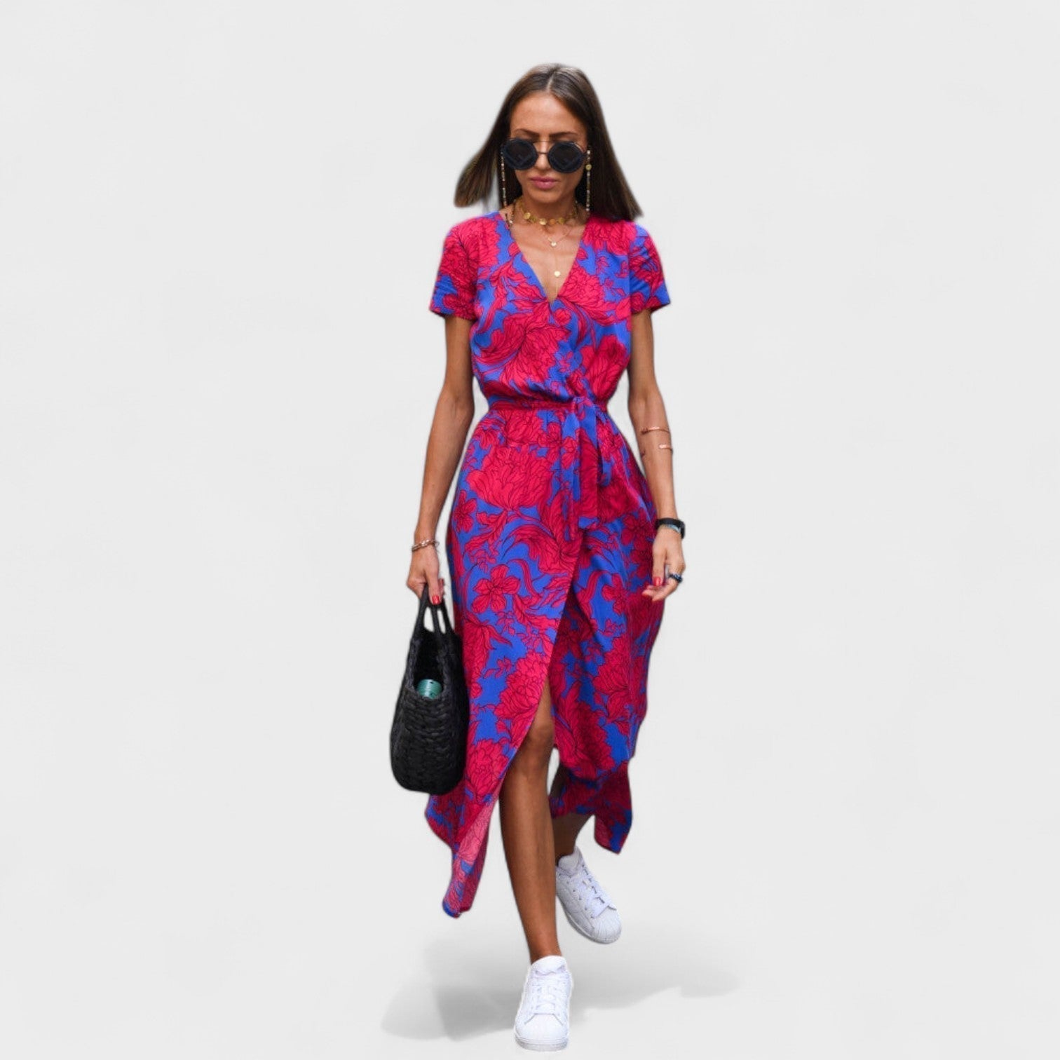 Sadhbh - Delicate Floral Midi Dress - Charlotte & Willow, detail