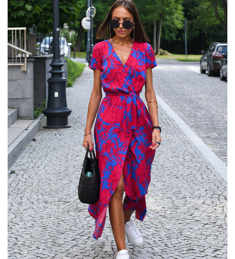 Medbh - Midi Dress with Floral Design - Charlotte & Willow, styled look
