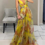 Muirne Floral Print Maxi Dress - Charlotte & Willow, front view