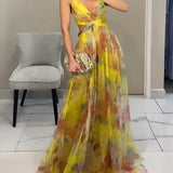 Muirne Floral Print Maxi Dress - Charlotte & Willow, front view