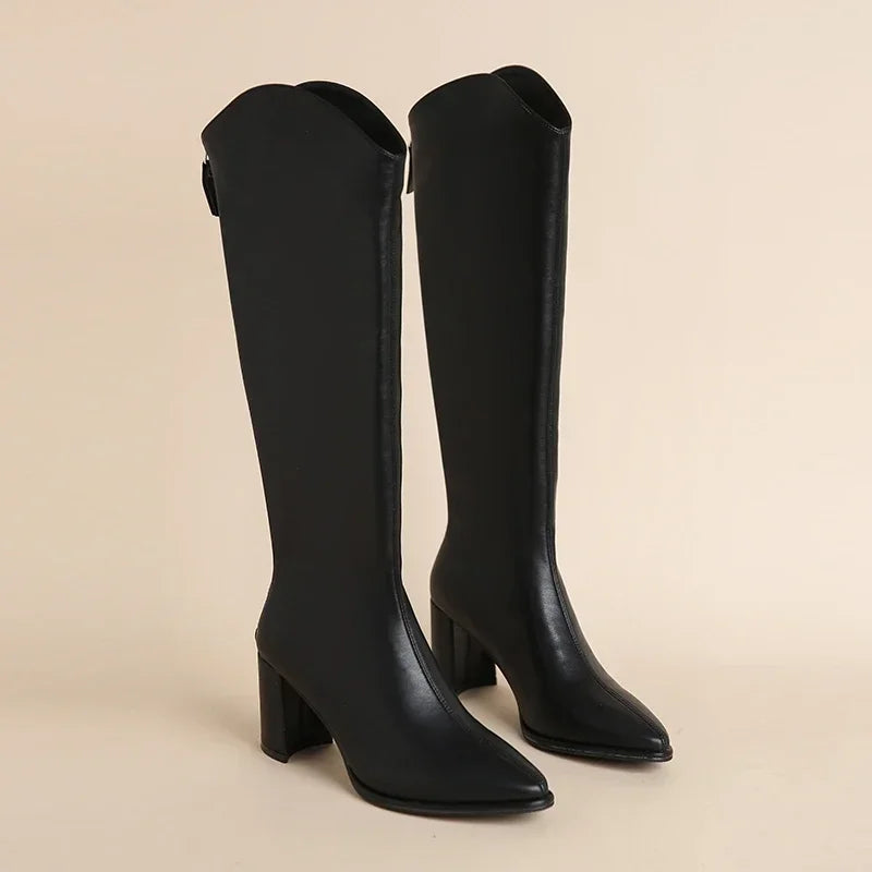 Blánaid - Bold Chunky Heel Ankle Boots - Charlotte & Willow, product photo 6