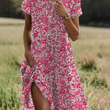 Mary | Short Sleeve Midi Dress