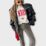 Anaïs - Retro Leopard Print Jeans