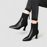 Inès - Chic Leather Ankle Boots