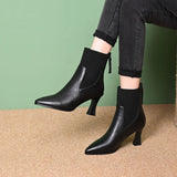 Inès - Chic Leather Ankle Boots