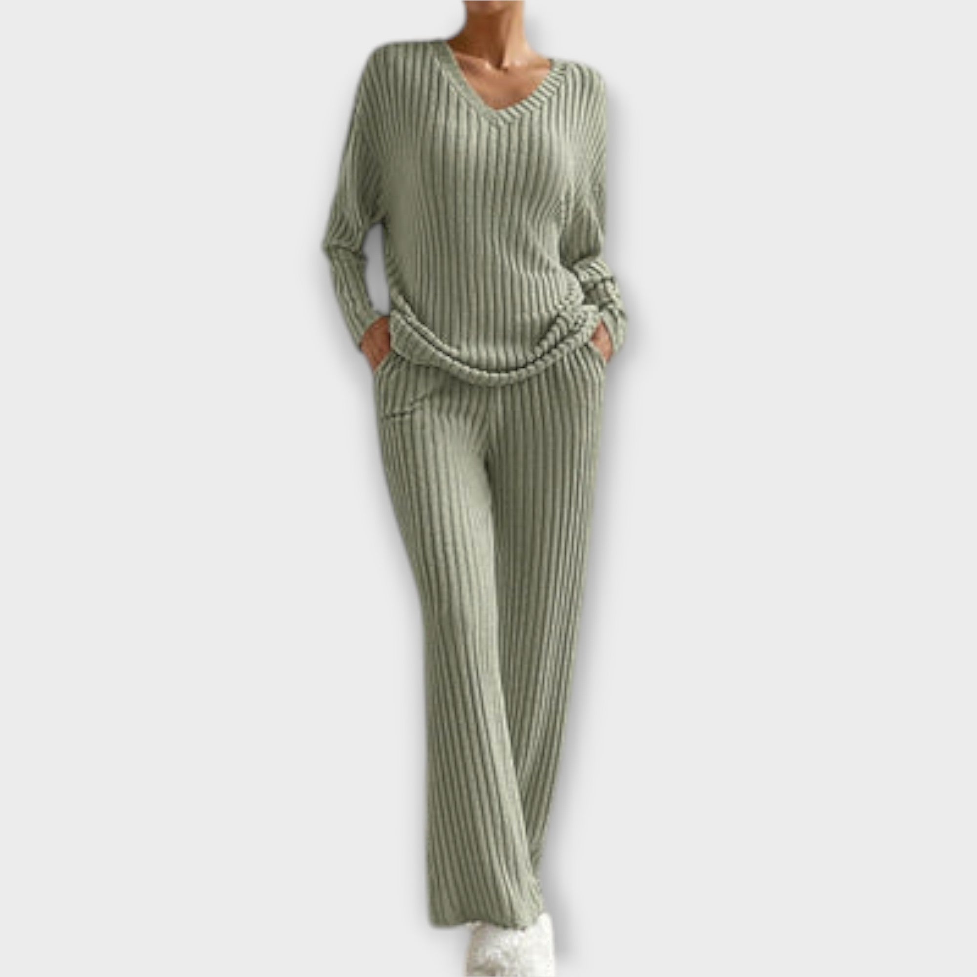 Bríd - Stylish Ribbed Ensemble - Charlotte & Willow, styled look
