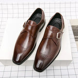 Clara - Leather Shoes with Buckle Detail