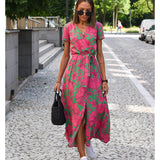Clémence - Midi Dress with Floral Design