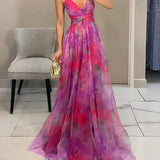 Muirne Floral Print Maxi Dress - Charlotte & Willow, side view