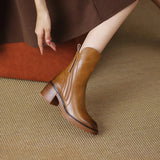 Juliette - Stylish Leather Ankle Boots