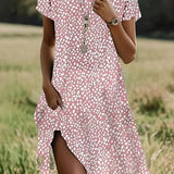 Mary | Short Sleeve Midi Dress