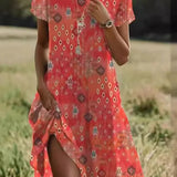 Mary | Short Sleeve Midi Dress