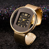 Sarah - Stylish Black and Gold Timepiece
