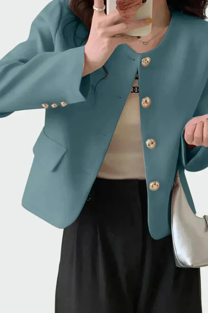 Sarah - Blazer Élégant Doré