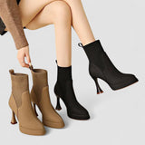 Sarah - Stylish Heeled Ankle Boots