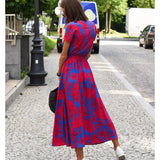 Clémence - Midi Dress with Floral Design