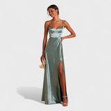 Anaïs - Elegant Satin Maxi Dress