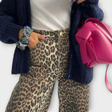 Anaïs - Retro Leopard Print Jeans