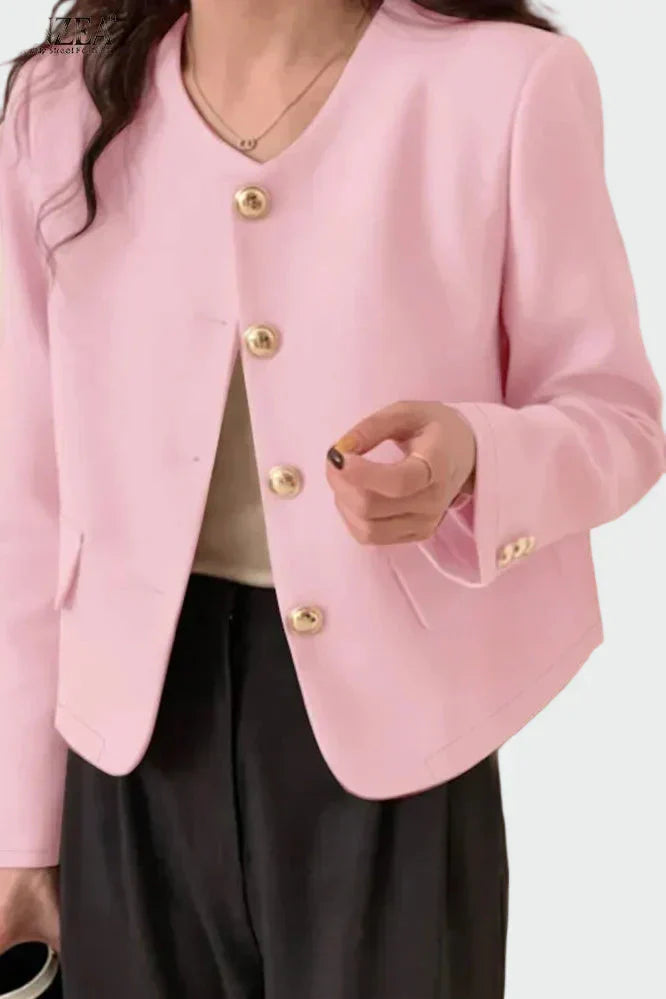 Sarah - Blazer Élégant Doré