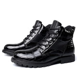 Amélie - Chic Crocodile-Patterned Boots