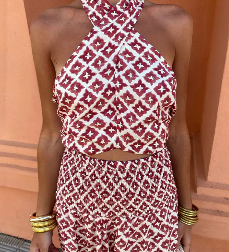 Maeve Off Shoulder Two Piece Set - Charlotte & Willow, front view