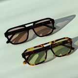 Clara - Retro Aviator Sunglasses