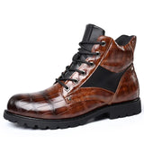 Amélie - Chic Crocodile-Patterned Boots