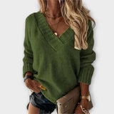 Claire - Sophisticated V-Neck Knit Sweater
