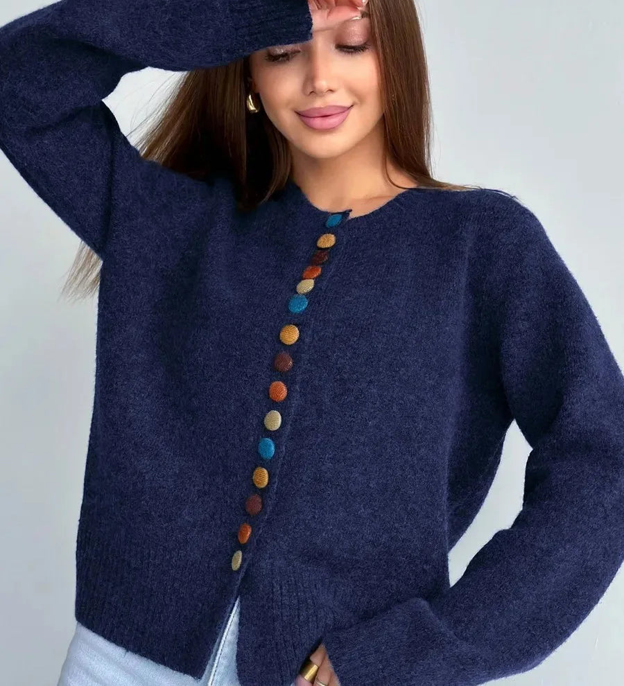 Aoife - Cardigan with Button Accents - Charlotte & Willow, product photo 6