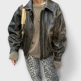Vintage Jeans with Leopard Print
