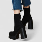 Clara - Contemporary Suede Ankle Boots
