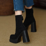 Clara - Contemporary Suede Ankle Boots