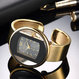 Sarah - Stylish Black and Gold Timepiece
