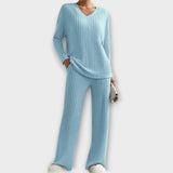 Clara - Stylish Ribbed Ensemble