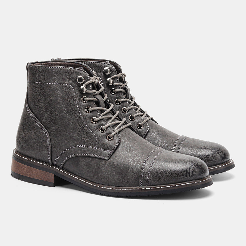 Cian Classic Vintage Derby Boots - Charlotte & Willow, front view