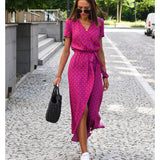 Clémence - Midi Dress with Floral Design