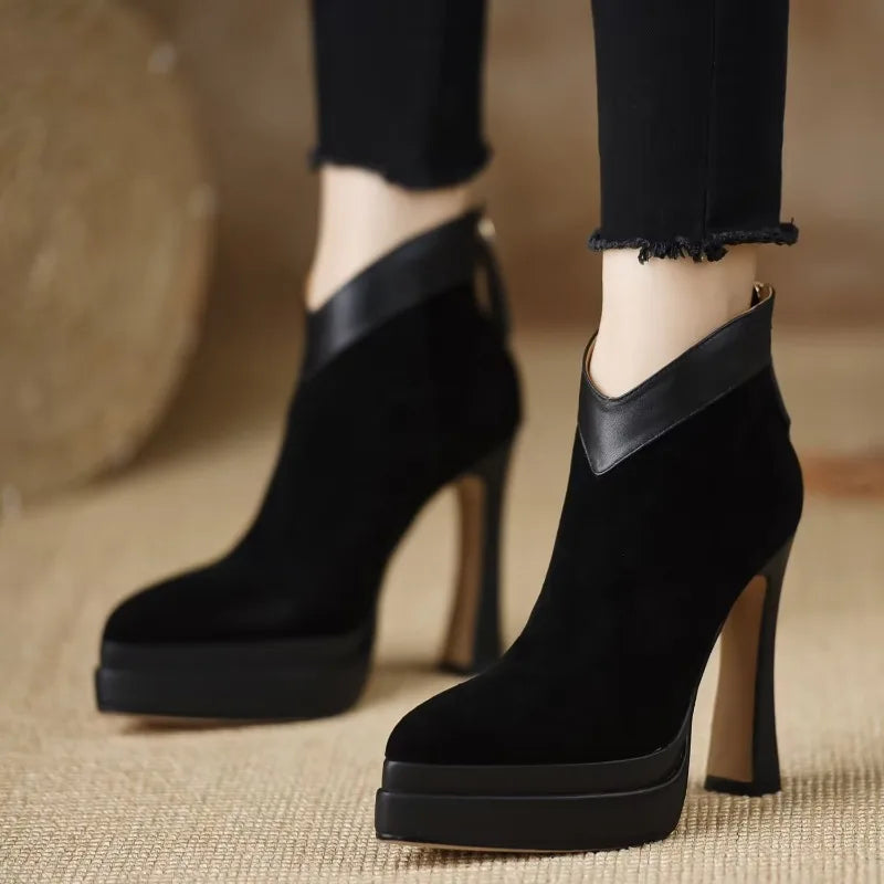 Aifric - Block Heel Ankle Boots - Charlotte & Willow, styled look