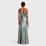 Anaïs - Elegant Satin Maxi Dress