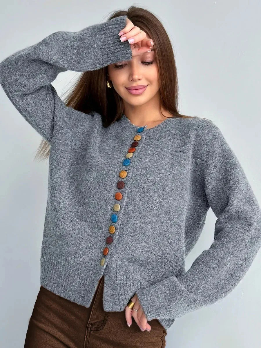 Anaïs - Cardigan Détail Boutons