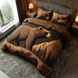 3-Piece Quilted Bed Set - Woodland Creatures